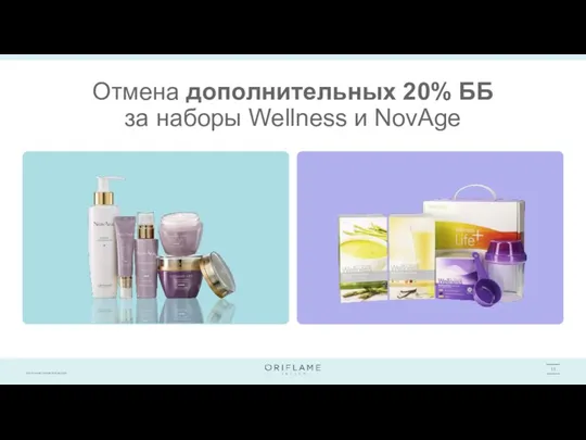 Отмена дополнительных 20% ББ за наборы Wellness и NovAge