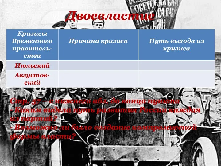 Двоевластие Стр. 57 – с нижнего абз. до конца пункта -