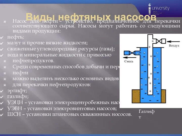 Виды нефтяных насосов Насос для нефти – устройство, предназначенное для перекачки