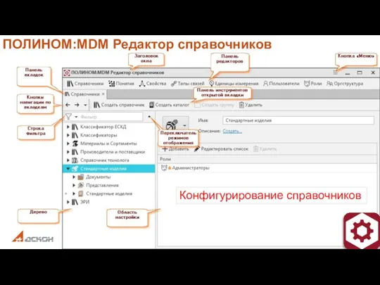 ПОЛИНОМ:MDM Редактор справочников Конфигурирование справочников