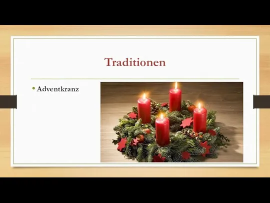 Traditionen Adventkranz