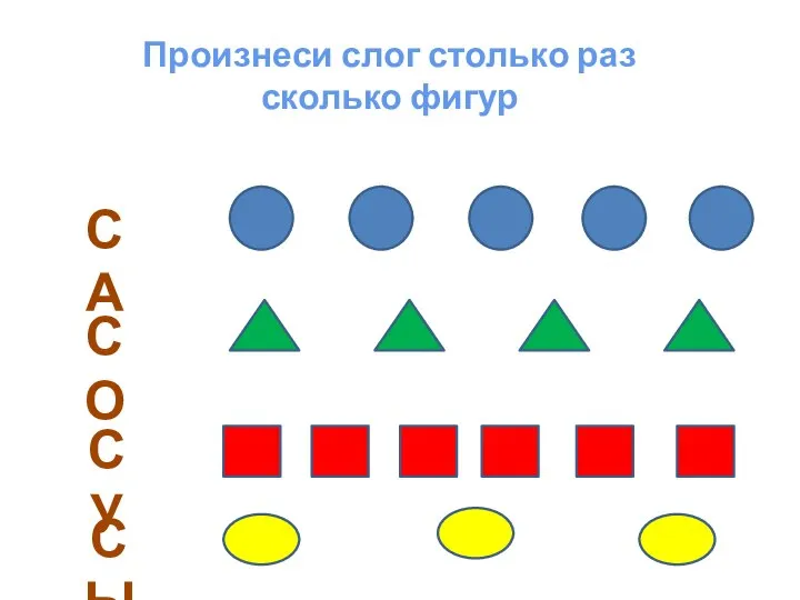 Произнеси слог столько раз сколько фигур СА СО СУ СЫ