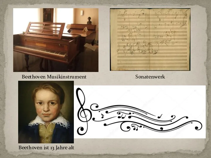 Beethoven Musikinstrument Sonatenwerk Beethoven ist 13 Jahre alt