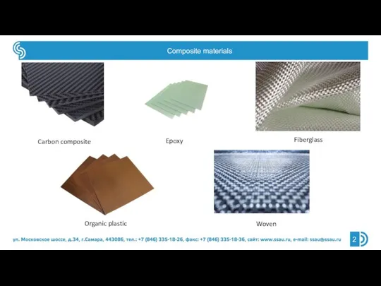 Composite materials Carbon composite Epoxy Fiberglass Organic plastic Woven