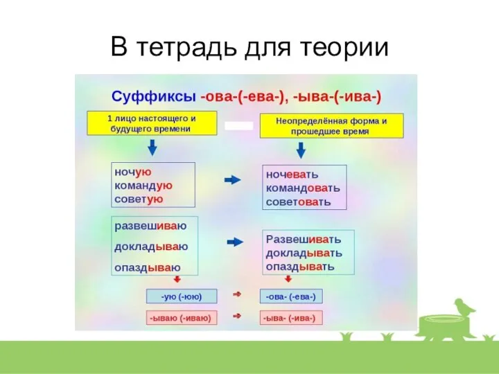 В тетрадь для теории