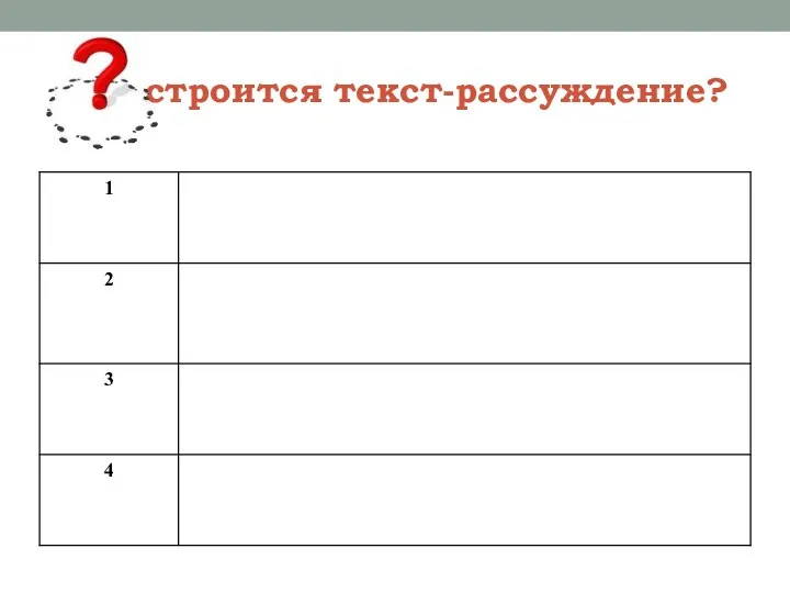 Как строится текст-рассуждение?