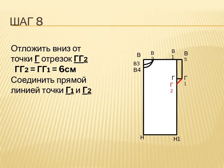 ШАГ 8 ГГ В В1 Н Н1 В2 В3 В4 Г