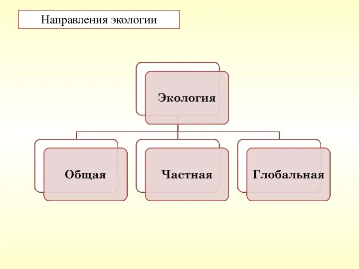 Направления экологии