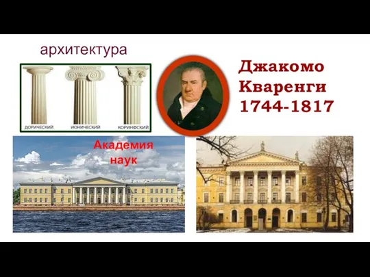 архитектура классицизма Джакомо Кваренги 1744-1817 Академия наук