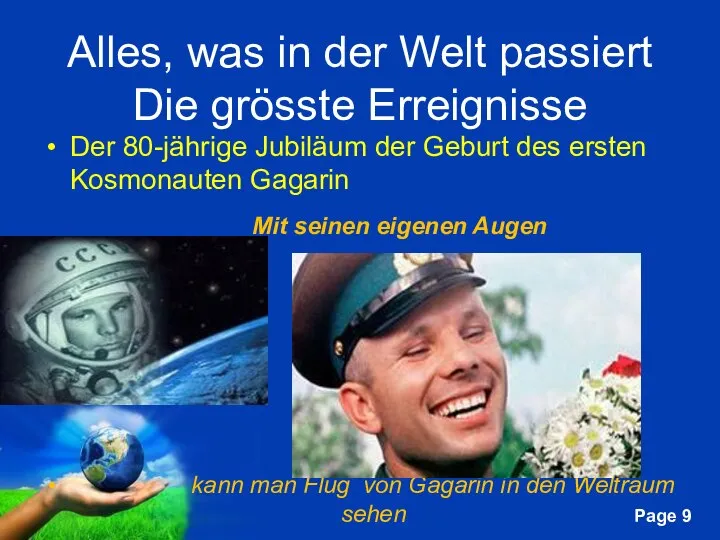 Alles, was in der Welt passiert Die grösste Erreignisse Der 80-jährige