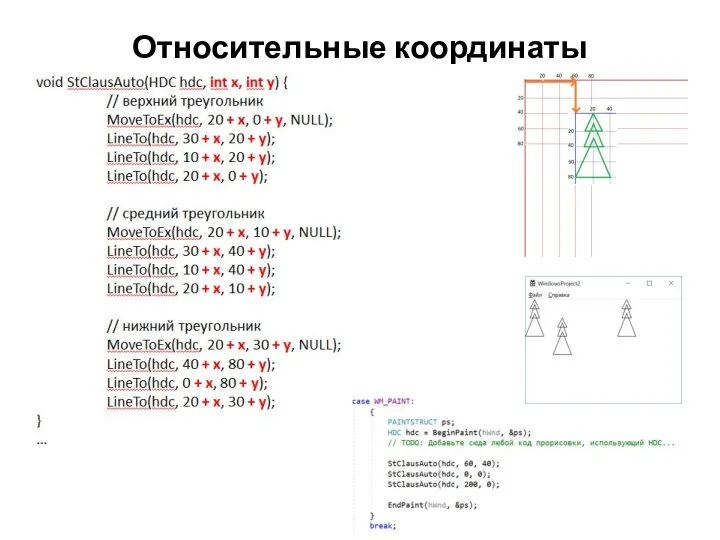 Относительные координаты