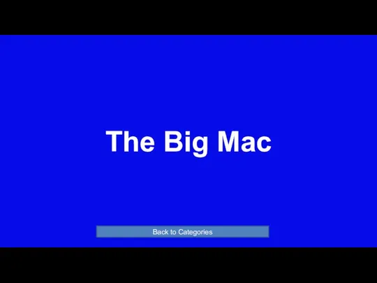 The Big Mac Back to Categories