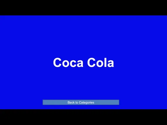 Coca Cola Back to Categories