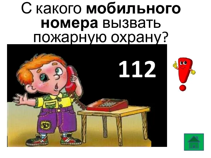 С какого мобильного номера вызвать пожарную охрану? 112