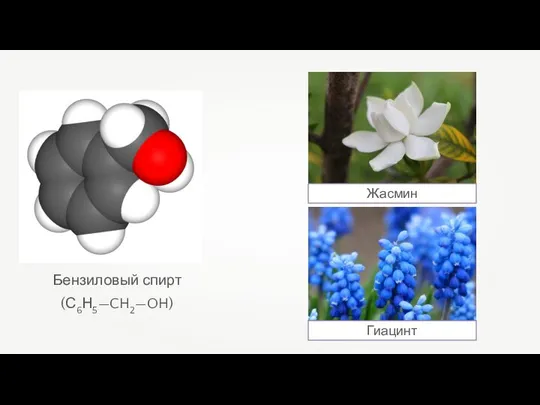 Бензиловый спирт (С6Н5—CH2—OH) Жасмин Гиацинт