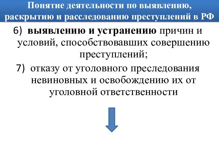 Понятие деятельности по выявлению, раскрытию и расследованию преступлений в РФ выявлению