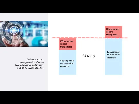 Сидельник С.А., заведующий отделом дистанционного обучения ГОУ ДПО «ДонРИДПО» Объяснение нового