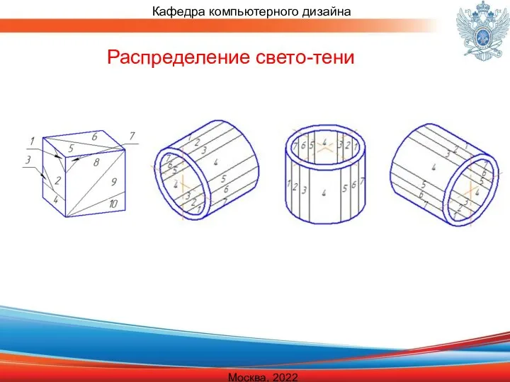 Кафедра компьютерного дизайна Москва, 2022 Распределение свето-тени