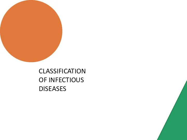 CLASSIFICATION OF INFECTIOUS DISEASES