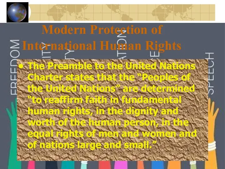 Modern Protection of International Human Rights The Preamble to the United