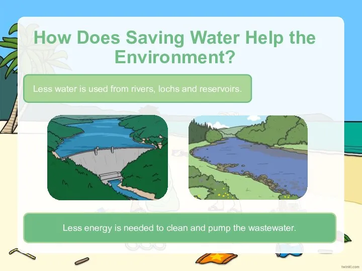 How Does Saving Water Help the Environment? Less water is used
