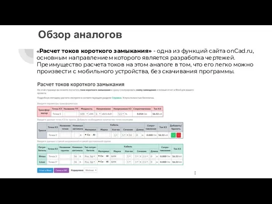 Обзор аналогов «Расчет токов короткого замыкания» - одна из функций сайта