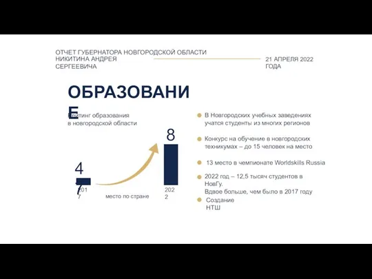 ОБРАЗОВАНИЕ Рейтинг образования в новгородской области место по стране 2017 2022