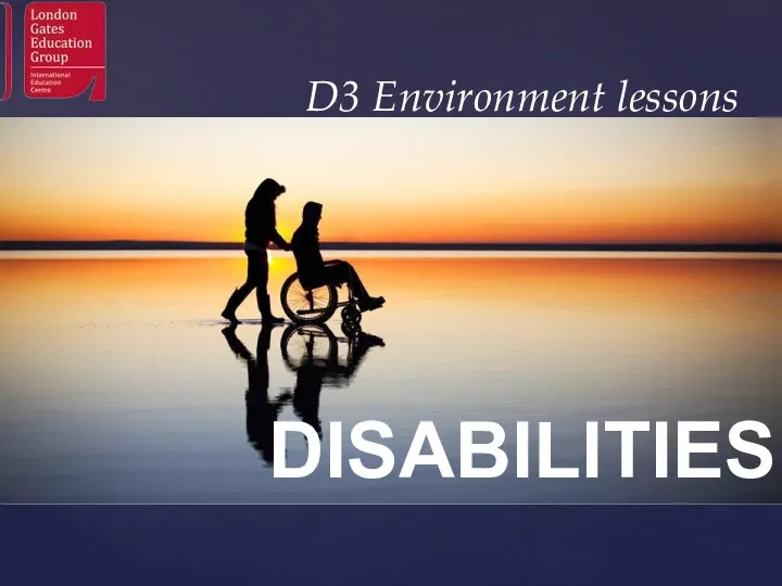 D3 Environment lessons DISABILITIES