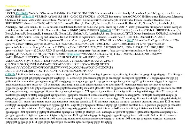 Database: GenBank Entry: AY160683 LOCUS AY160683 22404 bp DNA linear MAM