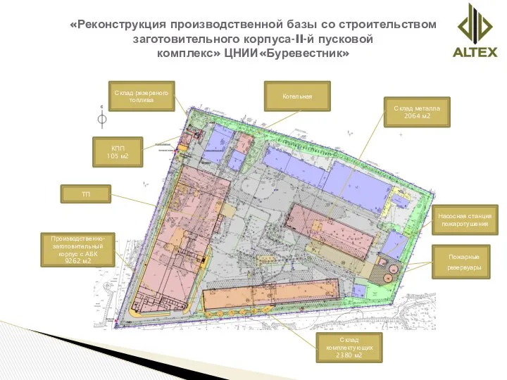 «Реконструкция производственной базы со строительством заготовительного корпуса-II-й пусковой комплекс» ЦНИИ«Буревестник» Производственно-заготовительный