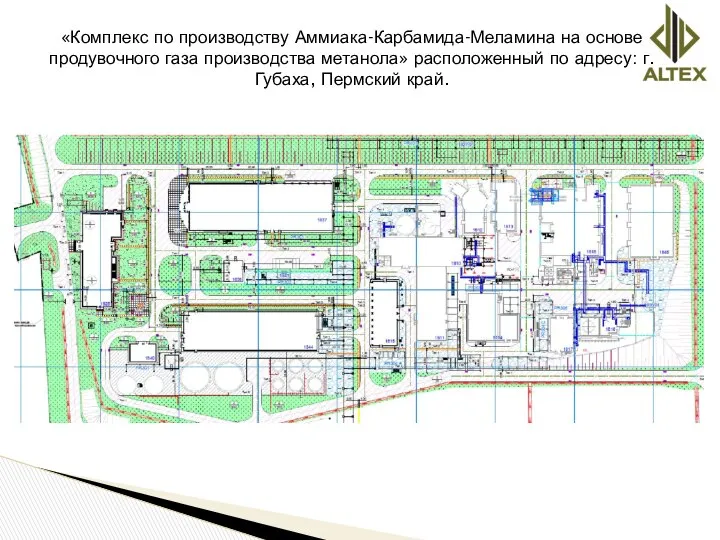 «Комплекс по производству Аммиака-Карбамида-Меламина на основе продувочного газа производства метанола» расположенный