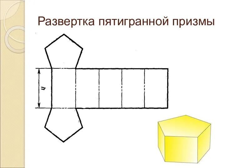 Развертка пятигранной призмы