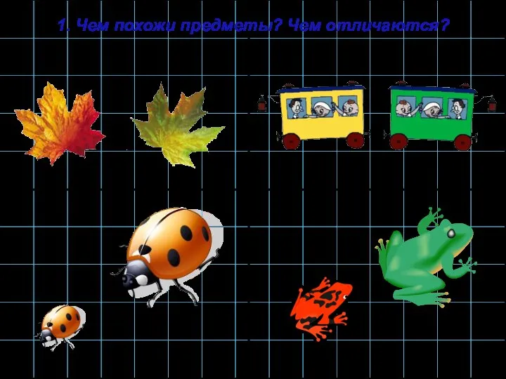 1. Чем похожи предметы? Чем отличаются?