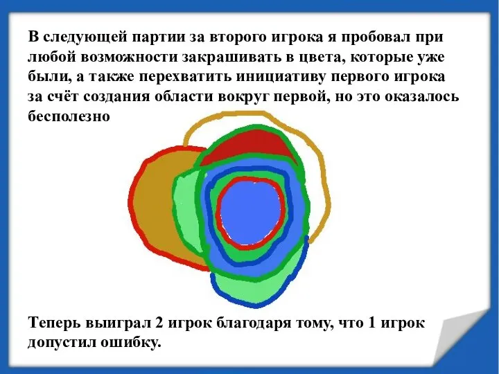 В следующей партии за второго игрока я пробовал при любой возможности