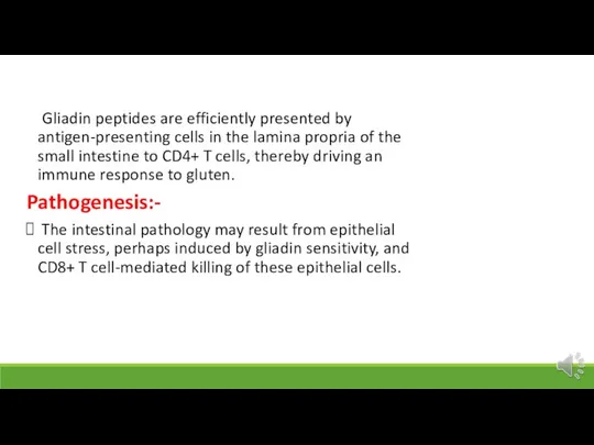 Gliadin peptides are efficiently presented by antigen-presenting cells in the lamina