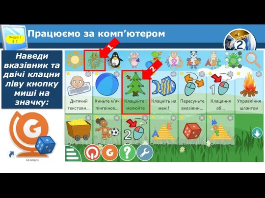 Працюємо за комп’ютером Розділ 1 § 1 Наведи вказівник та двічі