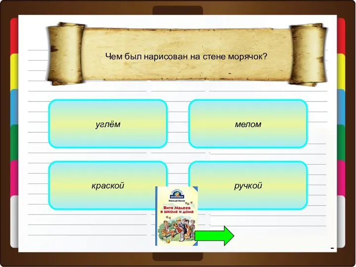 углём краской ручкой мелом Чем был нарисован на стене морячок?