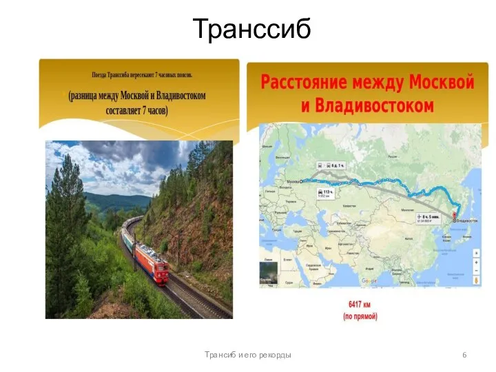 Транссиб Трансиб и его рекорды