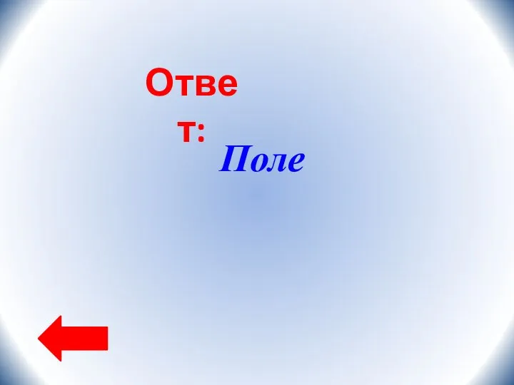 Ответ: Поле