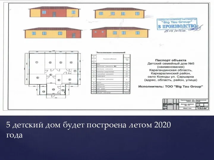 5 детский дом будет построена летом 2020 года