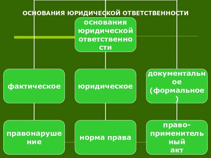 ОСНОВАНИЯ ЮРИДИЧЕСКОЙ ОТВЕТСТВЕННОСТИ