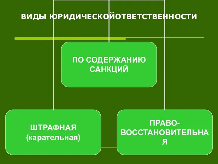 ВИДЫ ЮРИДИЧЕСКОЙОТВЕТСТВЕННОСТИ