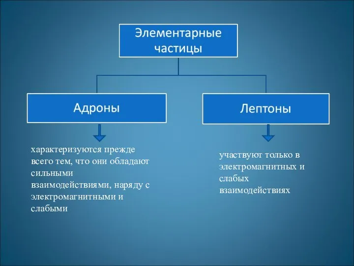 характеризуются прежде всего тем, что они обладают сильными взаимодействиями, наряду с