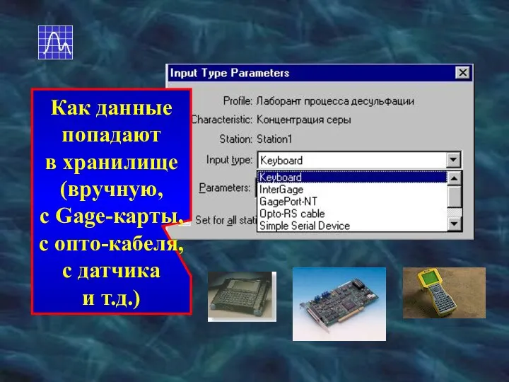 Как данные попадают в хранилище (вручную, с Gage-карты, с опто-кабеля, с датчика и т.д.)