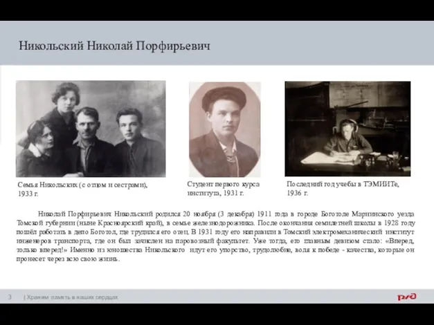 Никольский Николай Порфирьевич Николай Порфирьевич Никольский родился 20 ноября (3 декабря)