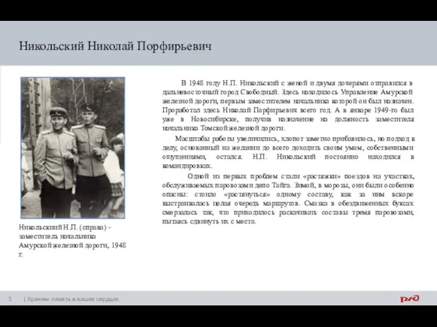 Никольский Николай Порфирьевич В 1948 году Н.П. Никольский с женой и