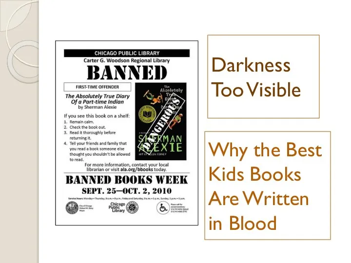 Darkness Too Visible Why the Best Kids Books Are Written in Blood