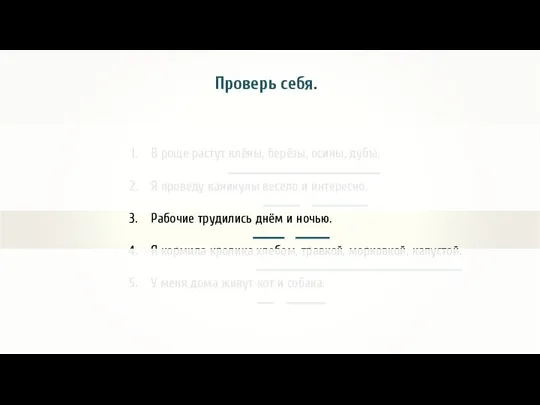 В роще растут клёны, берёзы, осины, дубы. Я проведу каникулы весело