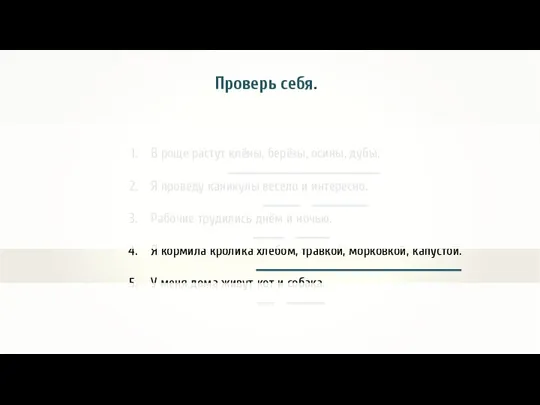 В роще растут клёны, берёзы, осины, дубы. Я проведу каникулы весело