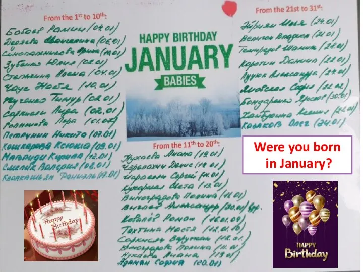 January birthdays!!! Were you born in January?